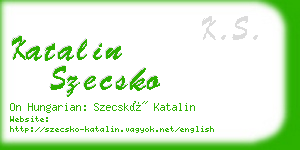 katalin szecsko business card